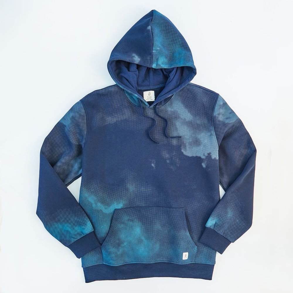 Ombre Horizon Adult Man Two Tone Blue Hoodie | Egyptian Made Applemint & Cocoa